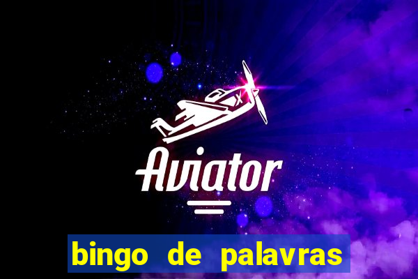 bingo de palavras 3 ano